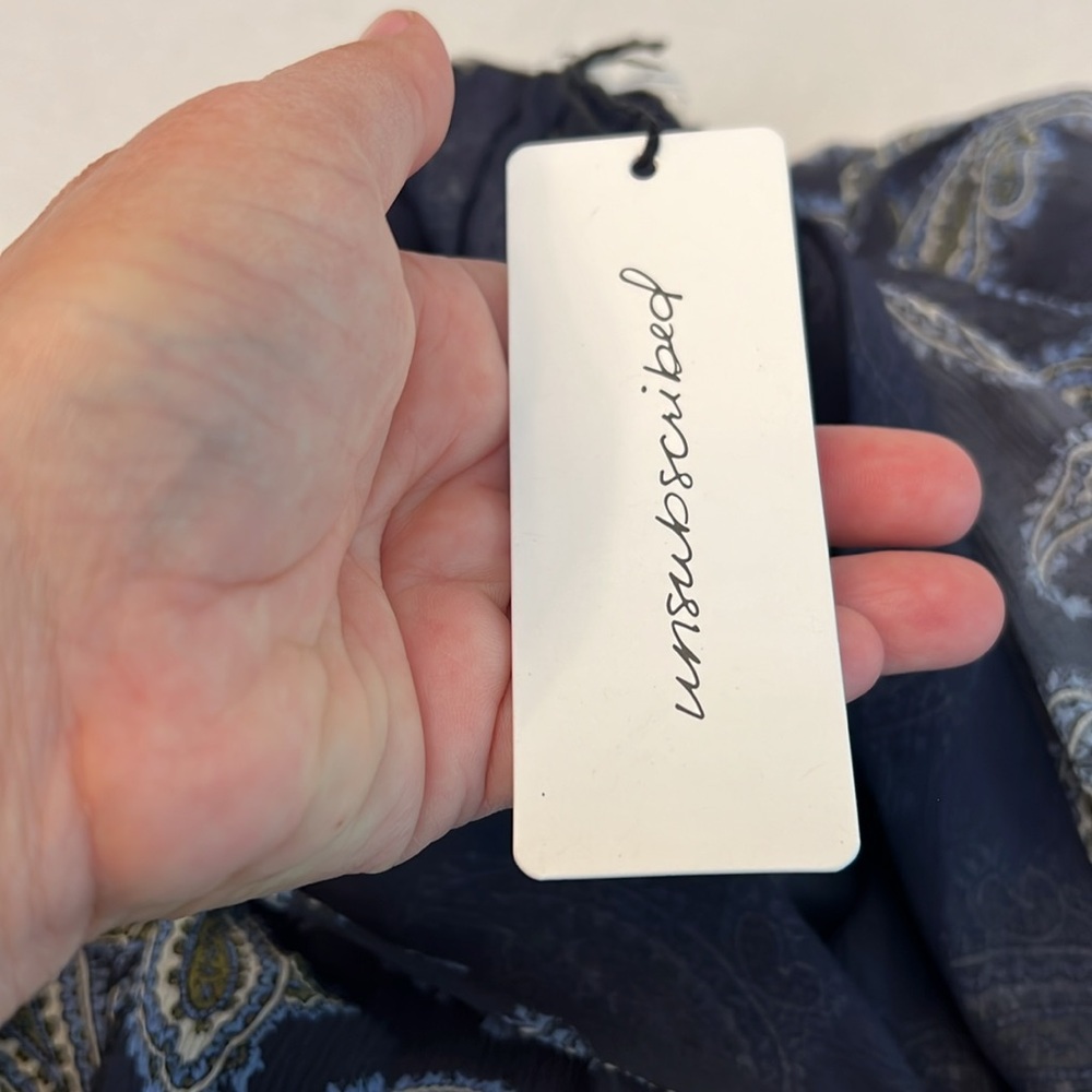 UNSUBSCRIBED SILK PAISLEY OVERSIZED BOHO BLOUSE SIZE 2 - Picture 12 of 16